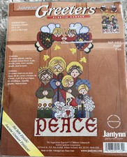 Janlynn Sugarplum Greeters Peace Plastic Canvas Christmas Kit Sealed New 10  x19  