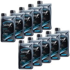 Olio motore Wolf MOTO 4T 29133 SAE 10W-40 10X 1 litro per Aprilia Honda Kymco Yamaha