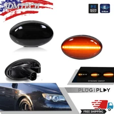 Smoke Sequential LED Side Marker Blinker Light For 02-07 Subaru Impreza Wrx Sti