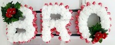 BRO Artificial Silk Funeral Tribute Any 3 Letter Name Flower Wreath