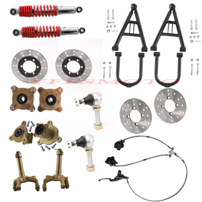 #ad #ad Upper amp; Lower Suspension SwingArm Front Shock Kit End Ball Joint for Go Kart ATV $45.25