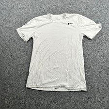 Nike T-Shirt Mens Size S White Dri-Fit Short Sleeve Athletic Gym Training Swoosh