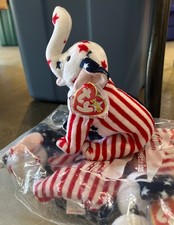 Ty Righty 2000 Political Elephant Stars Stripes 6 Beanie Baby W/Errors