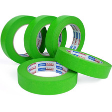 ADHES Green Masking Tape 0.94 Inch X 55 Yards   5 Rolls, UV Resistant, No Residu