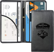 Car Registration and Insurance Holder - Vehicle Glove Box Car Organizer, Auto Tr