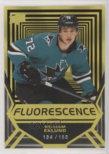 2021-22 Upper Deck Series 2 Fluorescence Gold 134/150 William Eklund #FL-17 10x3