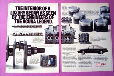 1989 Acura Legend 2 Page Print Ad