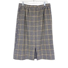 Vintage Womens Gingham Plaid Skirt