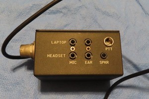 VICOM AUDIO INTERFACE DEVICE with USB CABLE BLACK CAGE 02591 NAVAL AIR CENTER