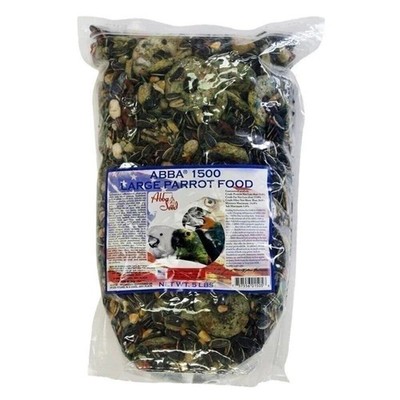 ABBA 1500 Bird Premium Food Natural Seed Large Birds and Parrots Mix - 5 lb
