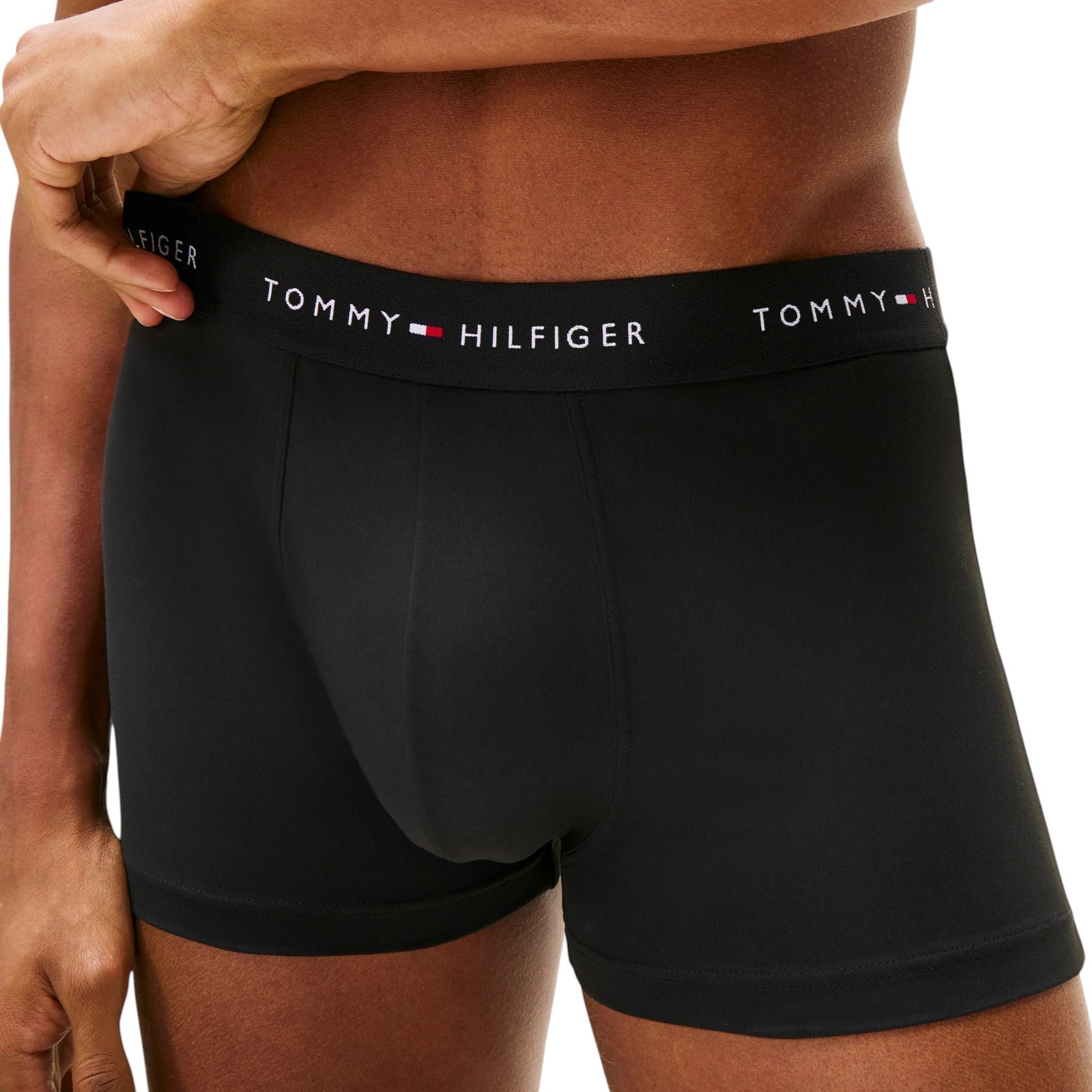 Tommy Hilfiger Men's 3-Pack Black Microfibre Essential Trunks image 7