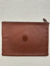 Busta Trussardi vintage in pelle marrone