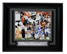 Harold Carmichael HOF Autographed/Signed 8x10 Photo Eagles Framed JSA 198131