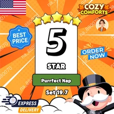 Set 19.7 - 5⭐ Purrfect Nap | Monopoly Go stickers ⚡ FAST DELIVERY ⚡ 24/7