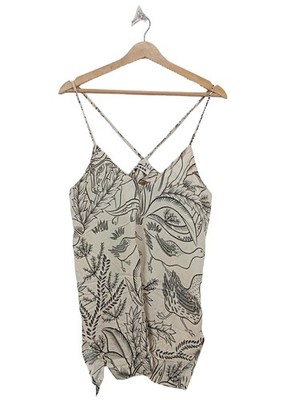 ÁERON Trägertop Damen Top Gr. DE 36 creme-schwarz Casual-Look