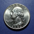 1950 Washington Quarter  BU+