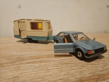 Rare RETRO 1980s Ford ESCORT 1.3L + Caravan Corgi Car 1981