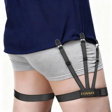 Shirt Stays for Men, Upgraded Adjustable Soft and Smooth Elastic Garter with Non
