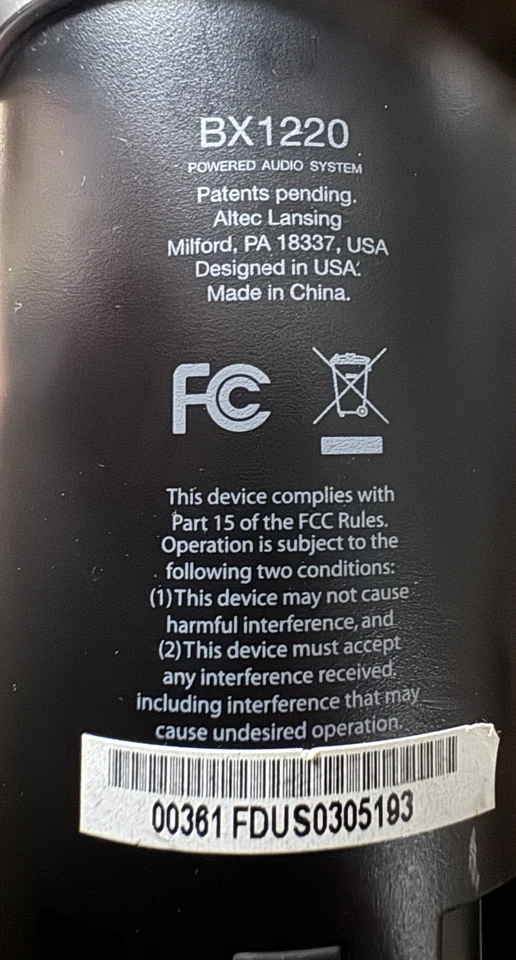 Altec Lansing BX1220 USB Powered Speakers Desktop/Laptop Audio System - Image 2 of 4