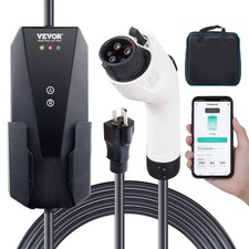 Level 1 2 Portable EV Charger, 16 Amp 120V or 240V, Electric Vehicle Charger wi
