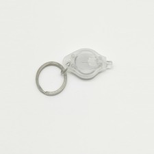 Keychain Flashlight Ultra Mini Rhombus UV Curing White 7D2C