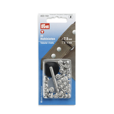 Prym Sliver Tubular Rivets 3-4mm- 20 Pieces