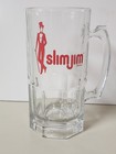 Slim Jim Brand Large 32oz Glass Beer Mug Heavy Clear Red Drinking Party Stein 8" — photo 1