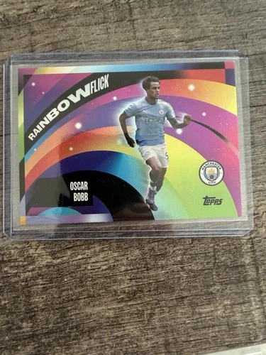 Oscar Bobb Casehit Rainbowflick Topps Manchester City Team Set 25/26