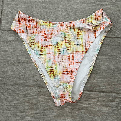 VICTORIA'S SECRET SWIM Gingham Brazilian String Bikini Bottom size Large