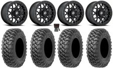 Fuel Tech Bdlk 15" Wheels Black 32" Alpha Tires Polaris RZR XP 1000 / PRO XP