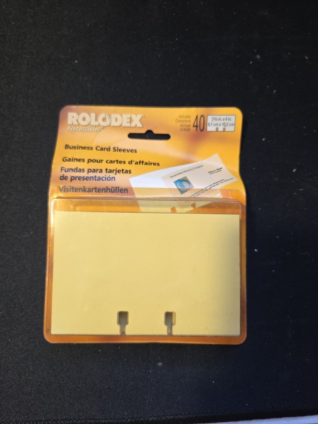 Rolodex rotary card sleeve in package 40 filing cards 2-5/8 x 4 in Q67691AS