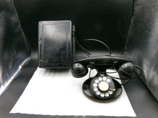 Vintage 30's Bell / Western Elec. Rotary Telephone & Ringer Box