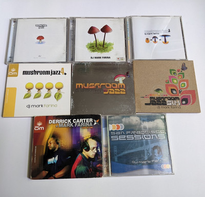 Lot of 8 Mark Farina CDs Mushroom Jazz 1-6 & mixes with Derrick Carter San Fran
