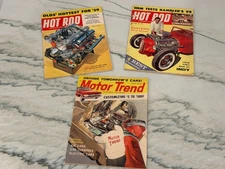 Lot of 3 Hot Rod & Motor Trend 1959 classic car magazines Vintage