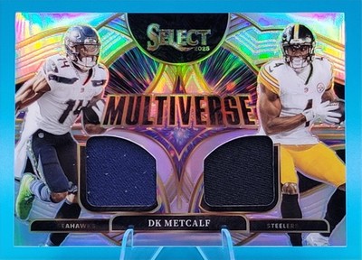 2025 Panini Select DK Metcalf Multiverse Silver Prizm #MVJ-DKM Dual Patch /149