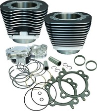 S & S Cycle Big Bore Kits 97in. Black Powder-...