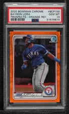 2020 Bowman Chrome Prospects Orange Refractor 19/25 Bayron Lora PSA 10 0c6