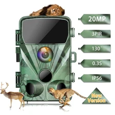 FHD 1080P 20MP Wildlife Trail Camera Hunting Game Cam Waterproof IR Night Vision