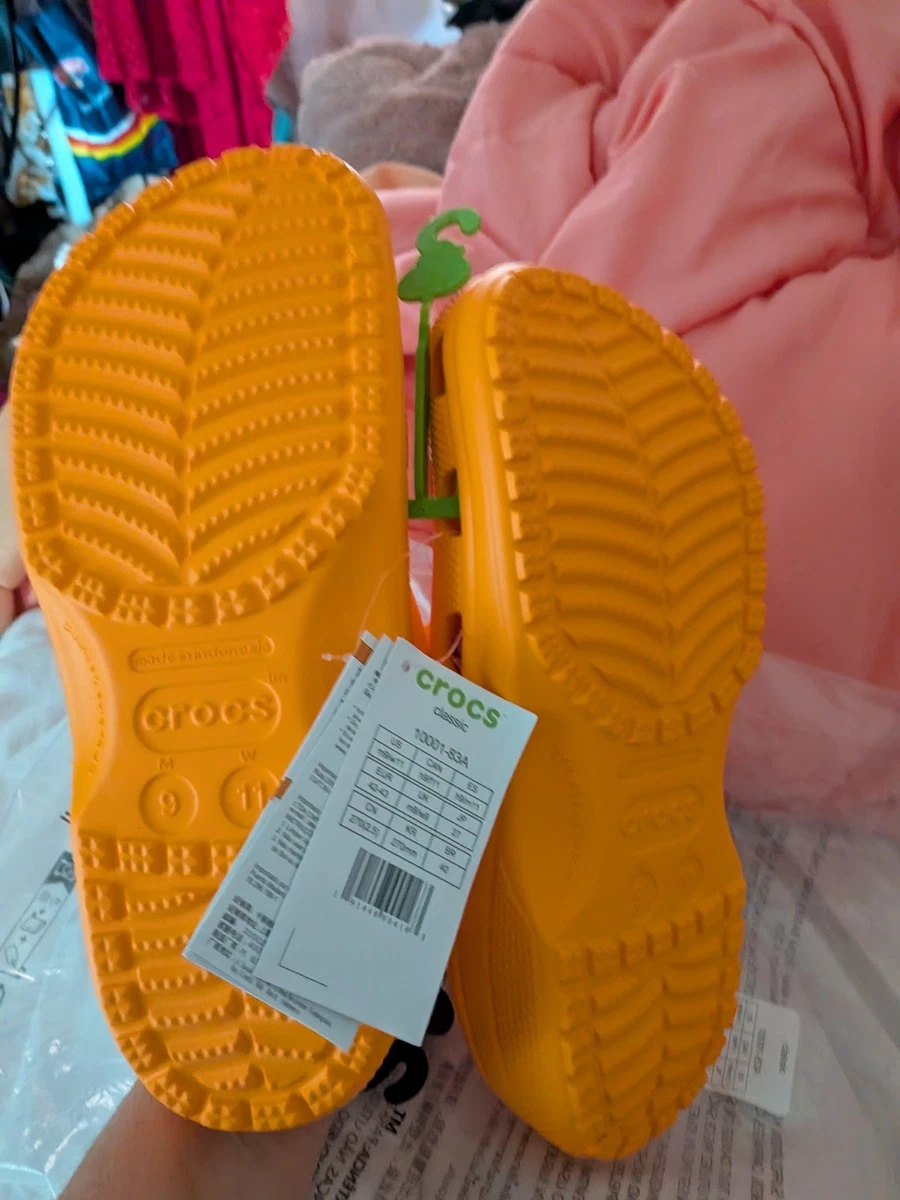 CROCS White & Orange Logo Motion Slip on Sandals Men\'s Size 13 Bright! CROCS Men / Women NEW - White/Orange logo motion - Slip on  main image 4