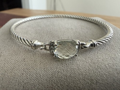 David Yurman Prasiolite & Diamond Petite Wheaton Bracelet