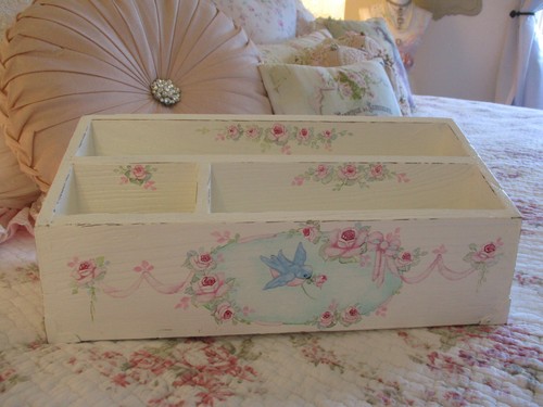 Shabby Chic Style Large Wood Letter Organizer