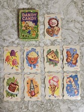 Vintage Dandy Candy Cards Lot of 9 - Anthropomorphic Foods