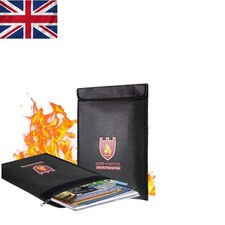 Double Layer Fireproof Document Bag, 15" x 11" with Zipper for Secure Storage