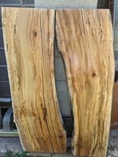 Ambrosia, Wormy Maple Slabs 2 Live Edge River Table Wide Set Nice