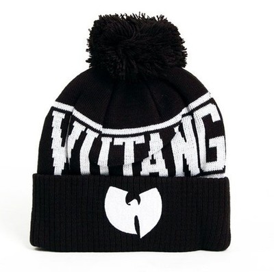 Wu Wear Logo Beanie Black - White New Wu Tang Clan
