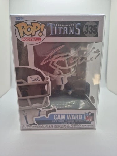 Cam Ward Signed Funko Pop! Vinyl: NFL Tennessee Titans 335 With COA Autographed