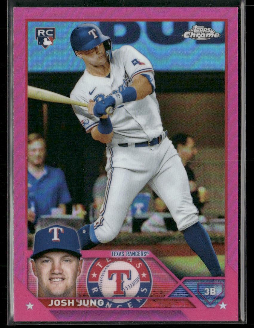 2023 Topps Chrome Josh Jung #93 Pink Refractor Rookie RC Texas Rangers