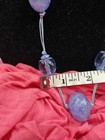Light Lavender Pastel Purple String Large Bead Necklace Earring Set Jewelry — photo 8