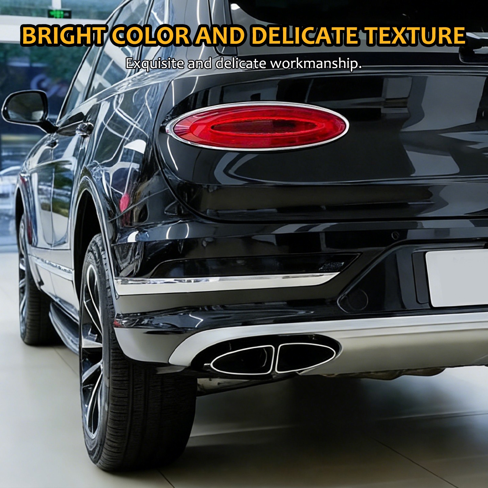 Car Rear Tail Fog Light Lamp Cover Strips Fit For Bentley Bentayga 2021-2023
