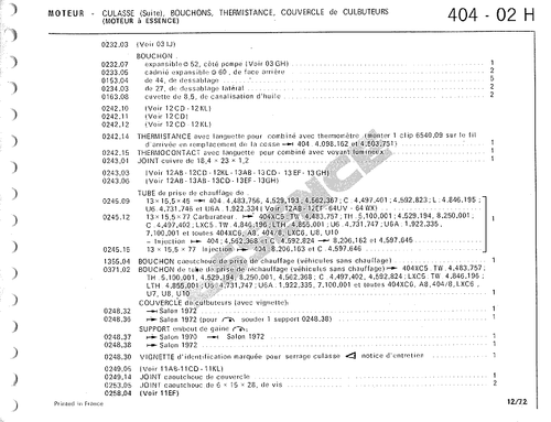 Thermocontact Température Eau Peugeot 204 ->M1970 404 J7 504 diesel M1982-> 505D - Picture 3 of 4
